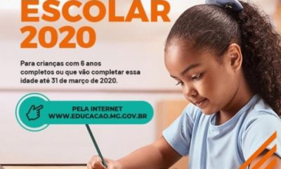 Cadastramento Escolar 2020 acontece entre os dias 1º e 12 de julho