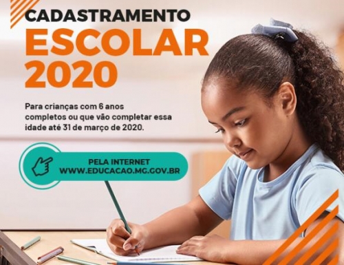 Cadastramento Escolar 2020 acontece entre os dias 1º e 12 de julho