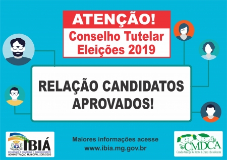 Relação dos candidatos aprovados 2019 – Conselho Tutelar